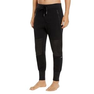 🌻 ALO MENS Black Technical Moto Lounge Joggers Size Medium